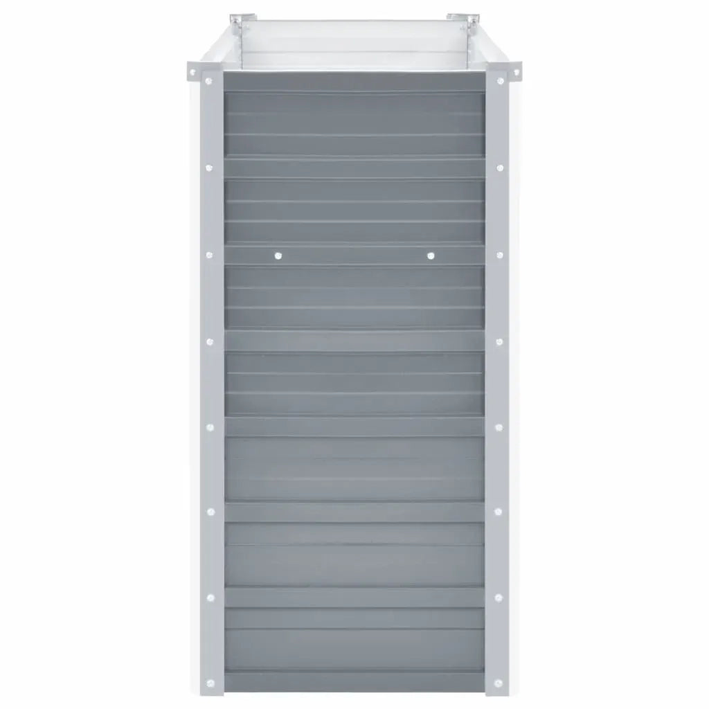 Letto Rialzato Giardino in Acciaio Zincato 160x40x77 cm Grigio 44848