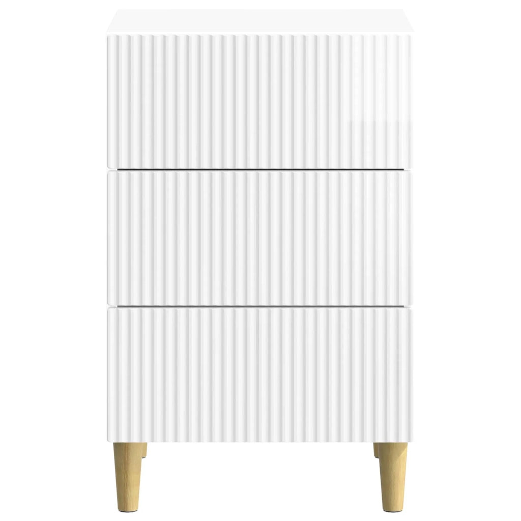 Armadio da Notte con cassetto Bianco Lucido 43 x 41 x 66,5 cm