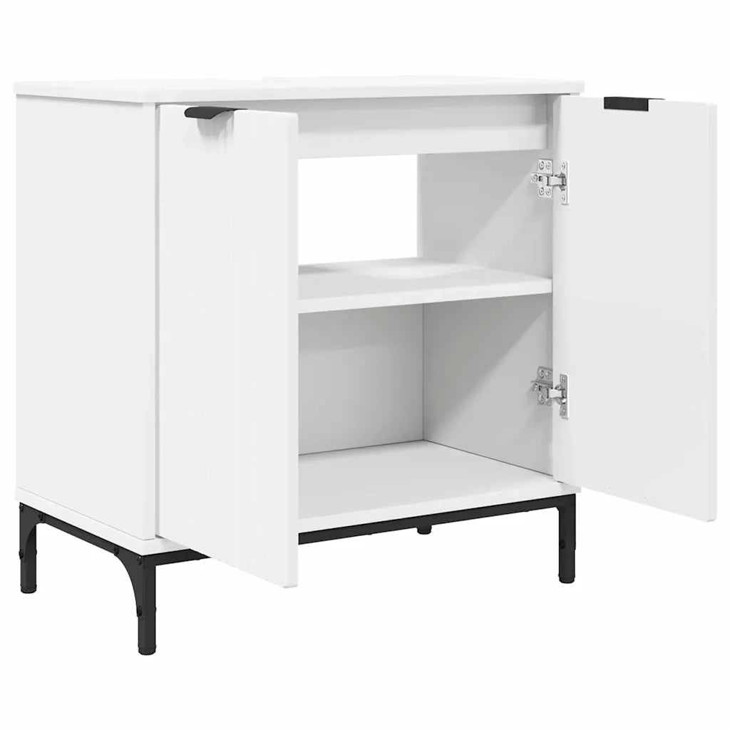 Set di mobili per il bagno con cassetto con porta 2 pcs Bianco