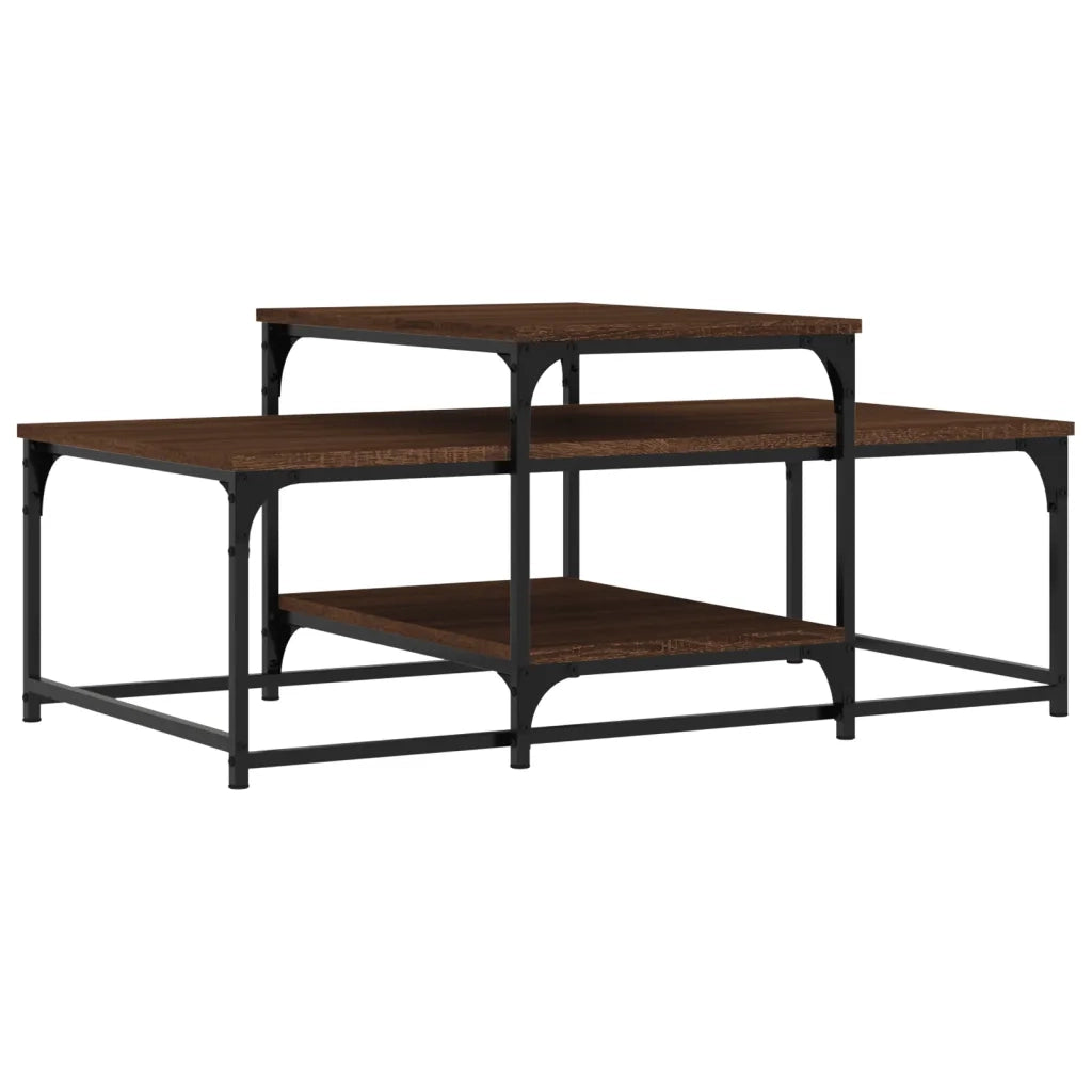 Tavolino Salotto Rovere Marrone 102x60x45cm Legno Multistrato 835318