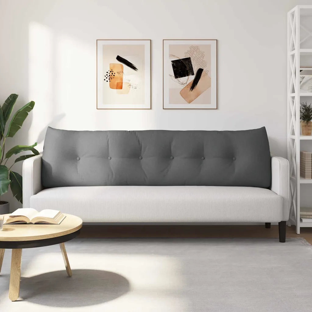 Cuscino per Schiena Grigio scuro 180 x 24 x 50 cm Tessuto 42014558