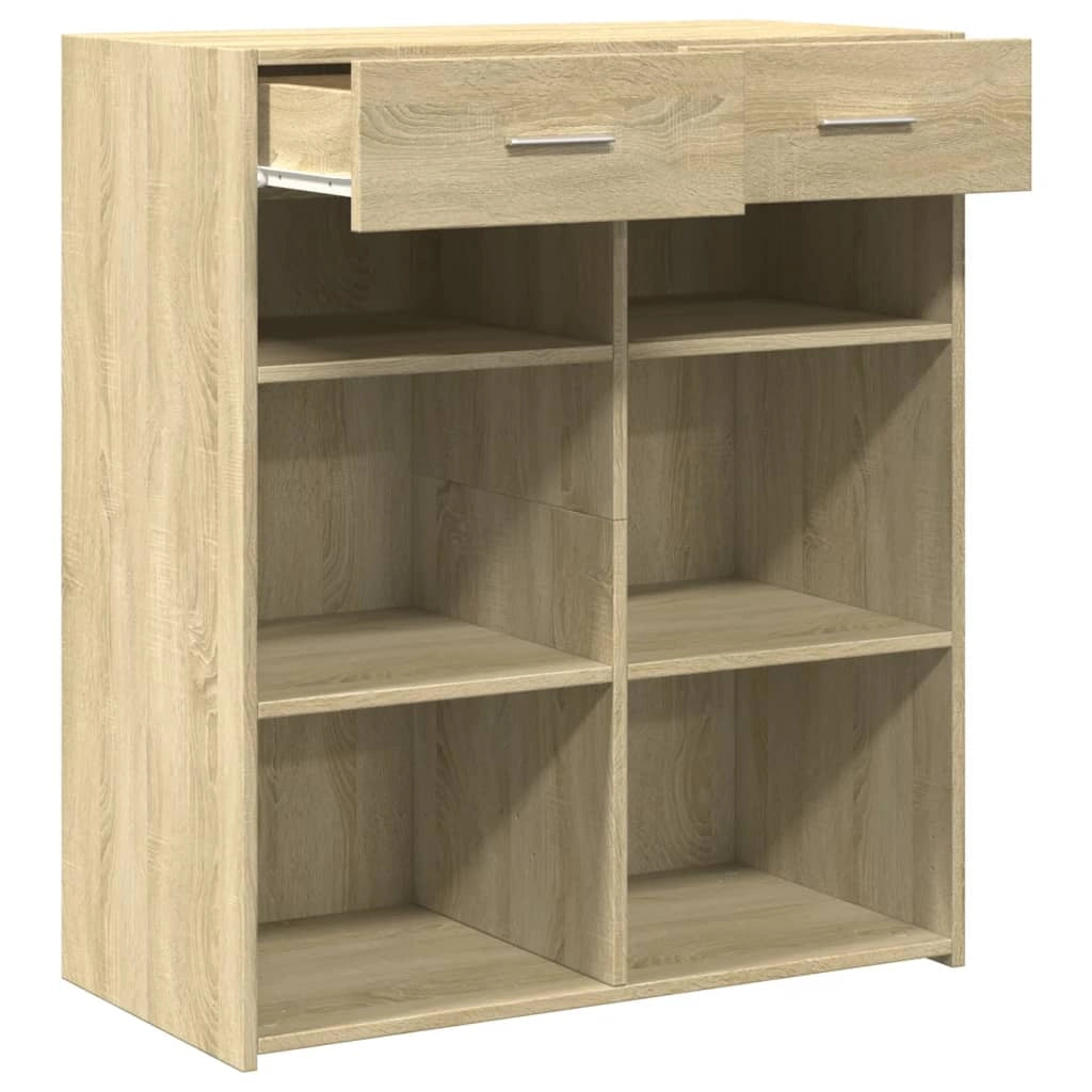 Buffet credenza cassettiera armadio mobile contenitore organizer cucina soggiorno rovere Sonoma 80 x 42,5 x 93 cm legno ingegnerizzato marrone 02_0031723