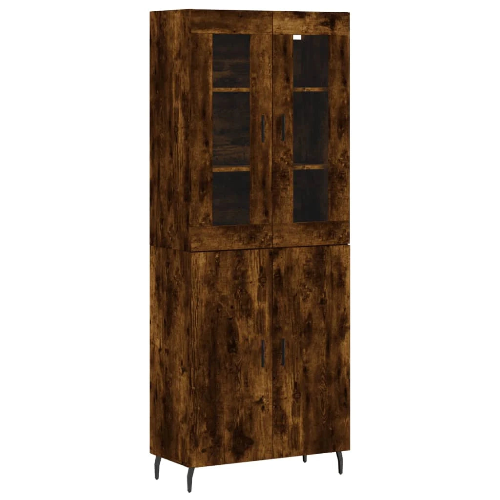 Buffet credenza cassettiera armadio mobile contenitore organizer cucina soggiorno salotto alto 69,5 x 34 x 180 cm legno ingegnerizzato marrone 02_0033542