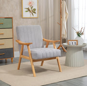 Poltrona lounge scandinava in velluto grigio chiaro