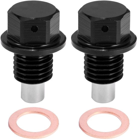 Set di due spazzole di contatto magnetiche in lega di alluminio - con guaina di protezione - nero - sostituzione per vecchie spazzole - viti di scarico