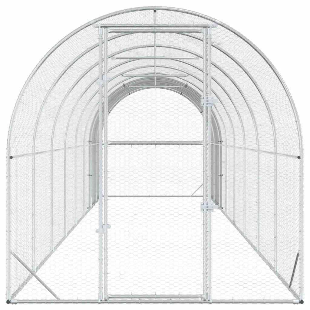 Pollaio Argento 800 x 200 x 200 cm Acciaio zincato 3434683