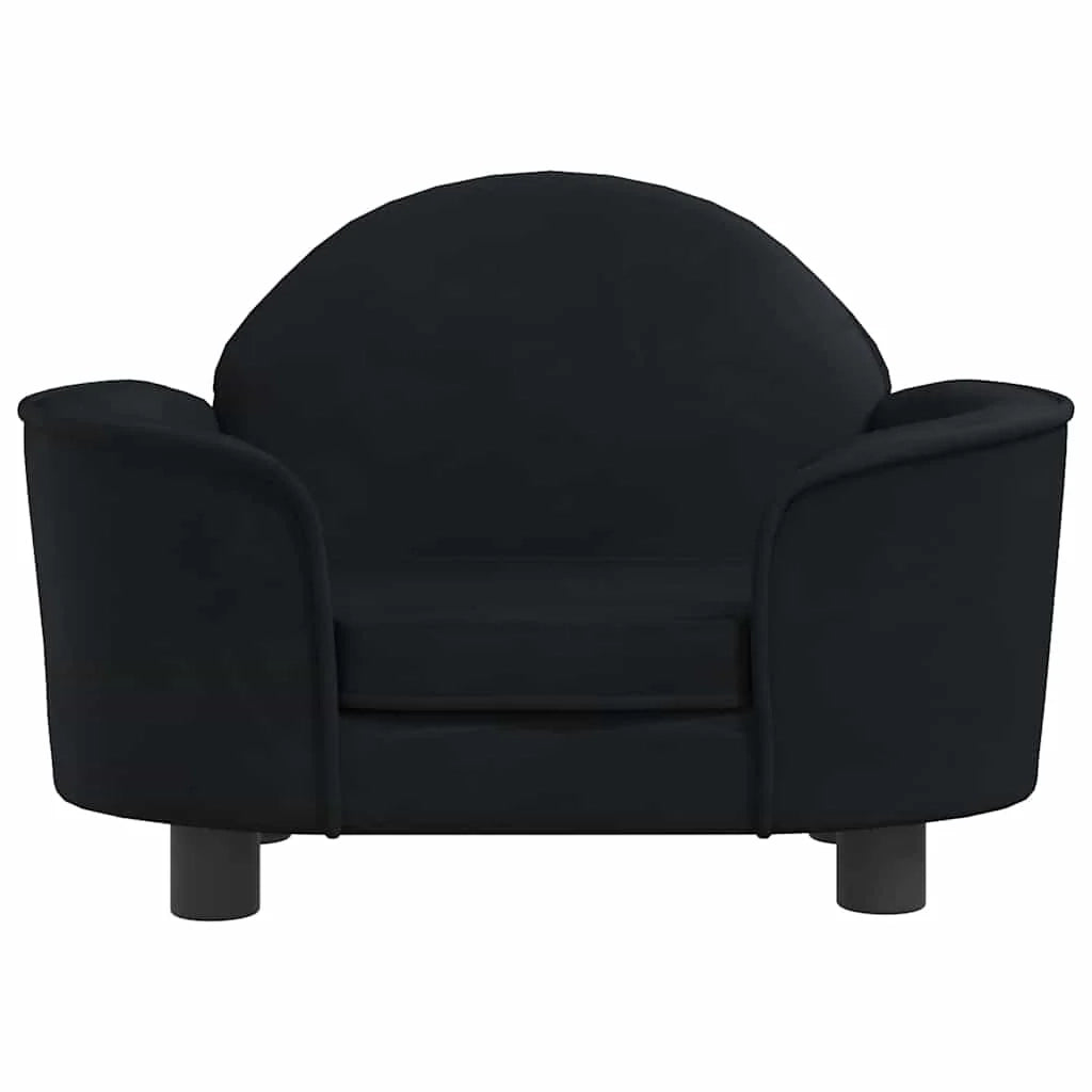 Cuccia per cani con cesto divano confortevole 66 x 40 x 45 cm velluto nero 02_0042781