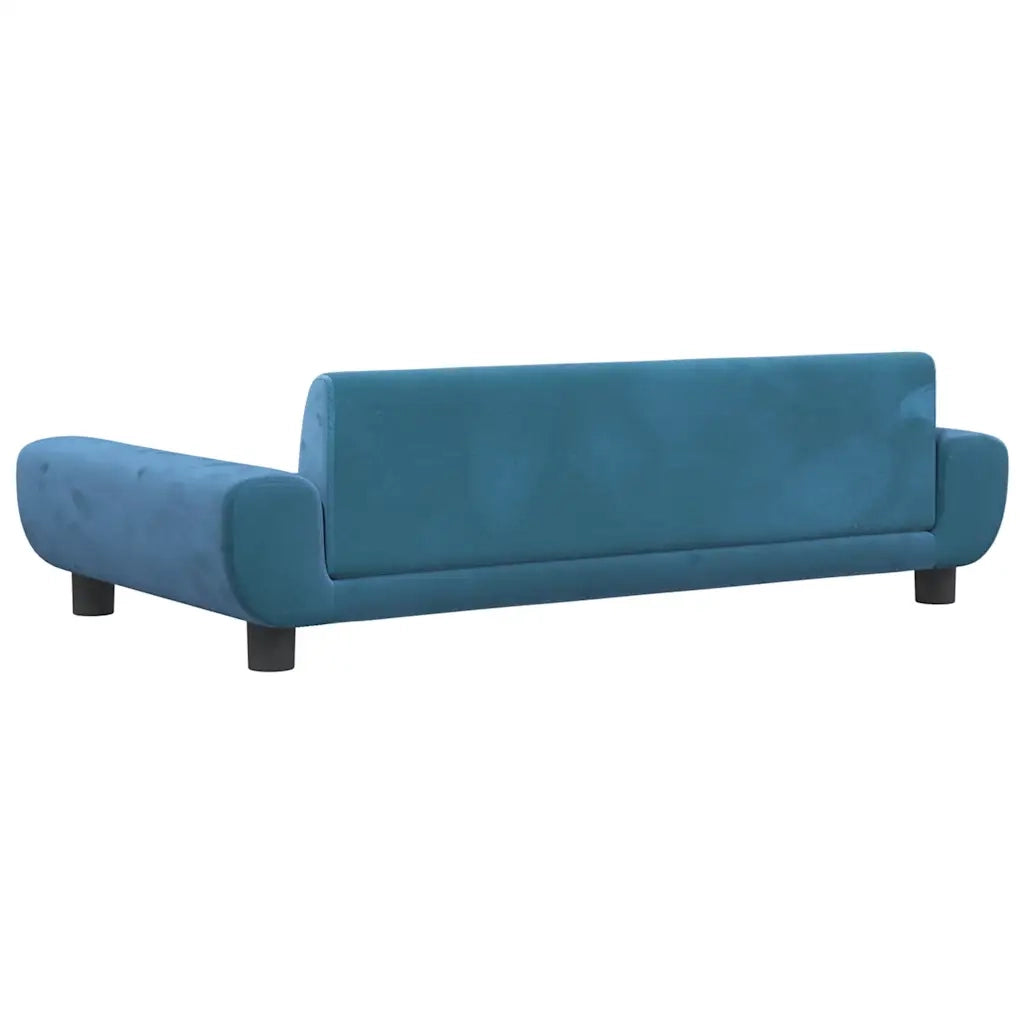 vidaXL Lettino per Cani Blu 100x54x33 cm in Velluto