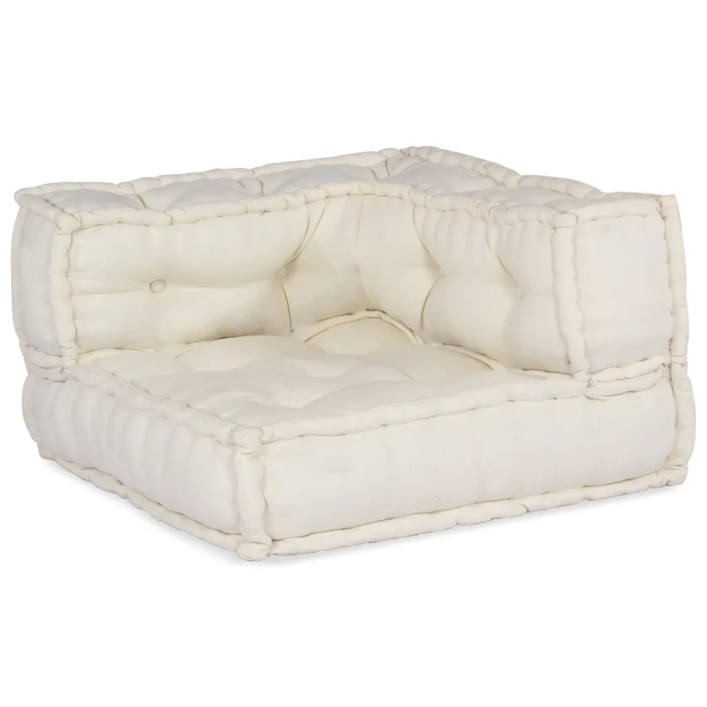 Pouf Modulare Crema 70x70x54 in Tessuto