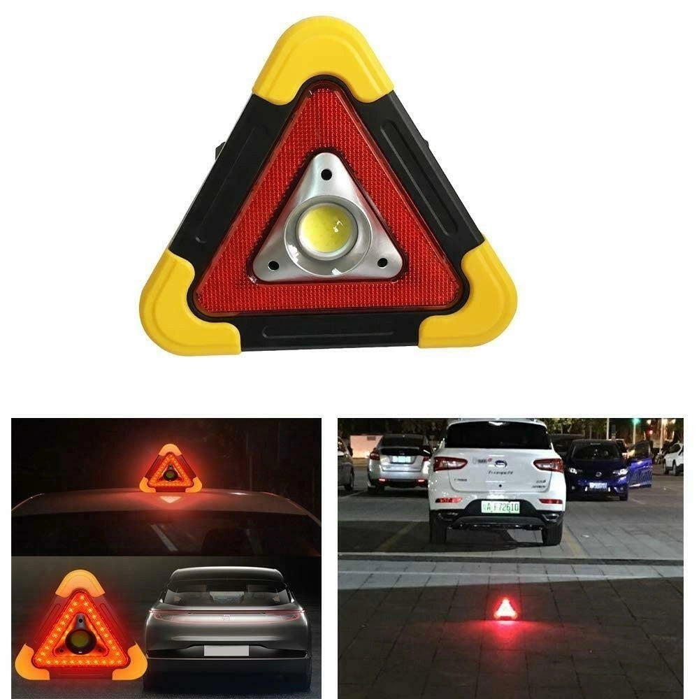 Trade Shop - Luce Emergenza Hb-6608 Triangolate Segnale Avvertimento Auto Pannello Solare -