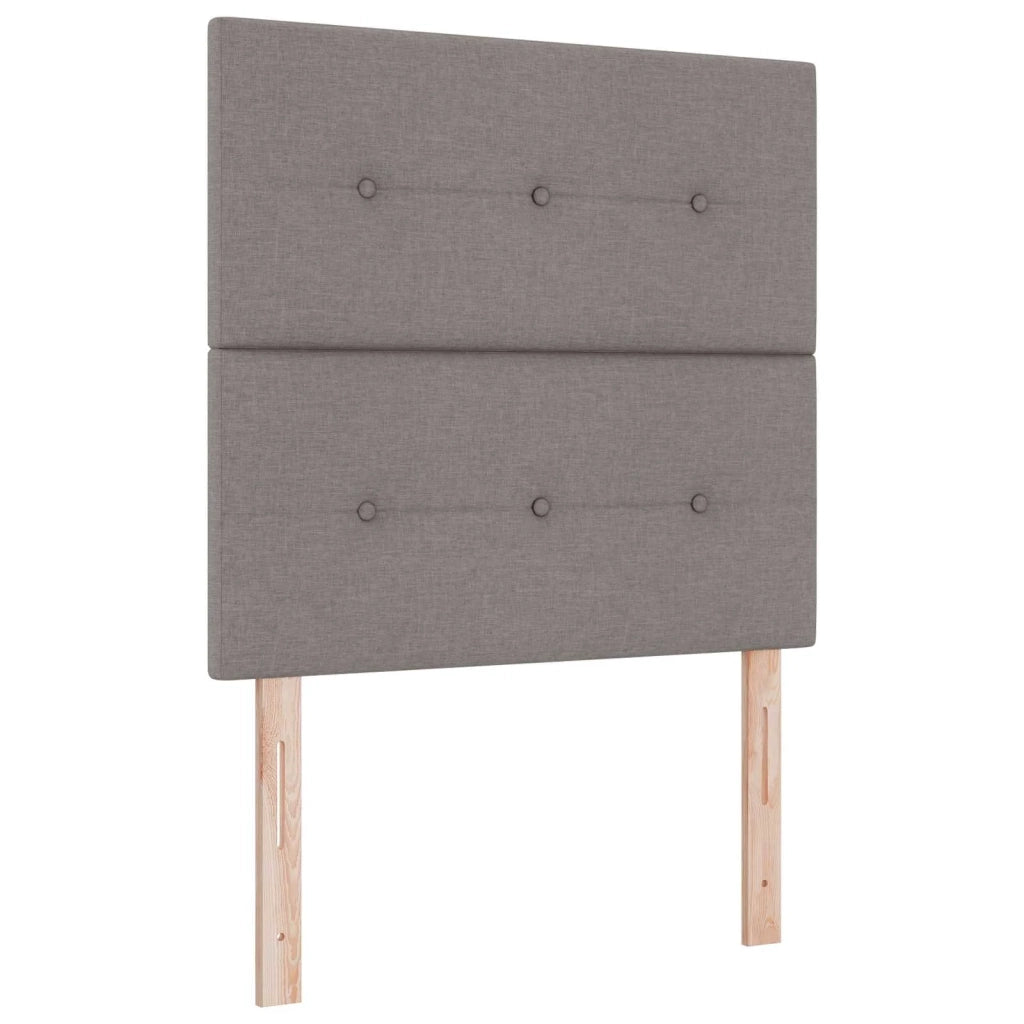 Letto box spring con materasso Tortora 120 x 190 cm Tessuto 3454096