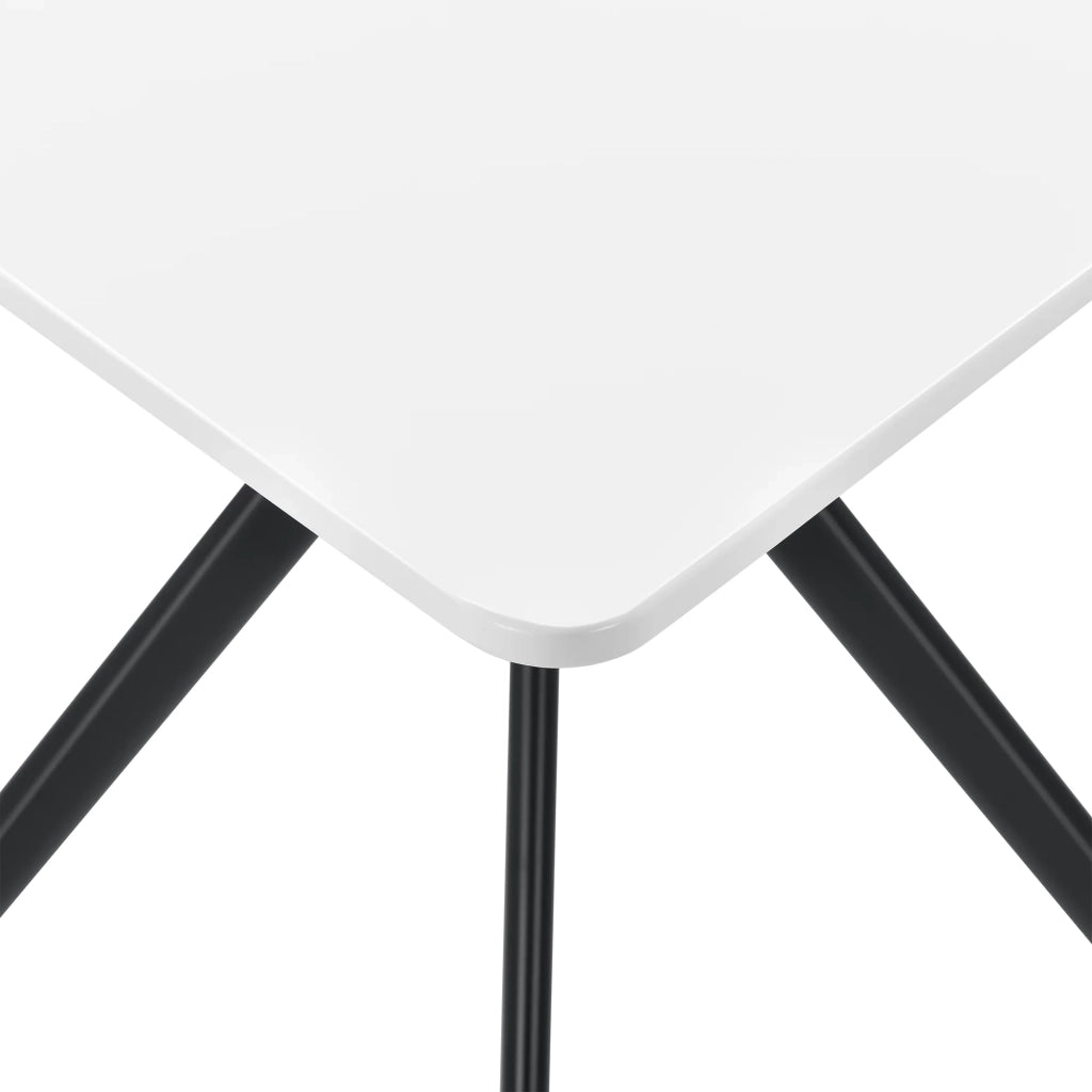 Tavolo da pranzo/cucina per 2 persone MDF e metallo 60 cm x 60 cm bianco 03_0004115