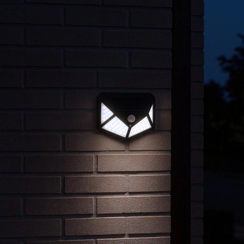 Applique solare LED 3W 4000K con sensore nera IP44 Eko-Light