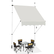 Tenda da sole telescopica e retrattile, Tenda parasole resistente ai raggi UV impermeabile 150x120cm Beige-Tende parasole