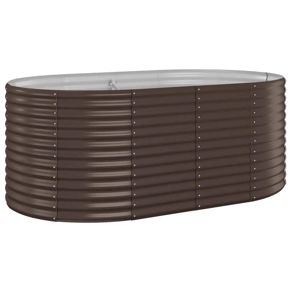 Vaso Giardino Acciaio Verniciato Polvere 175x100x68cm Marrone cod mxl 66854
