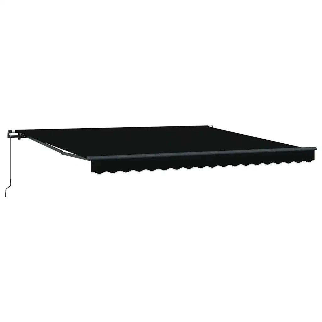 Tenda retrattile-Tenda parasole per balcone Nero 400 ¡Á 300 cm Poliestere e Acciaio