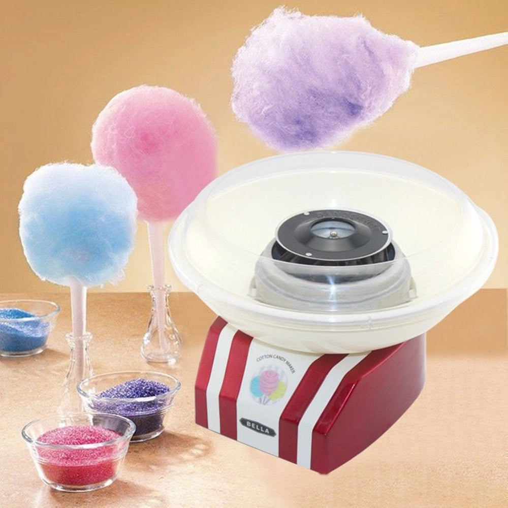 Trade Shop - Mini Macchina Per Zucchero Filato Cotton Candy Maker Elettrica Fai Da Te Facile Da Usare -