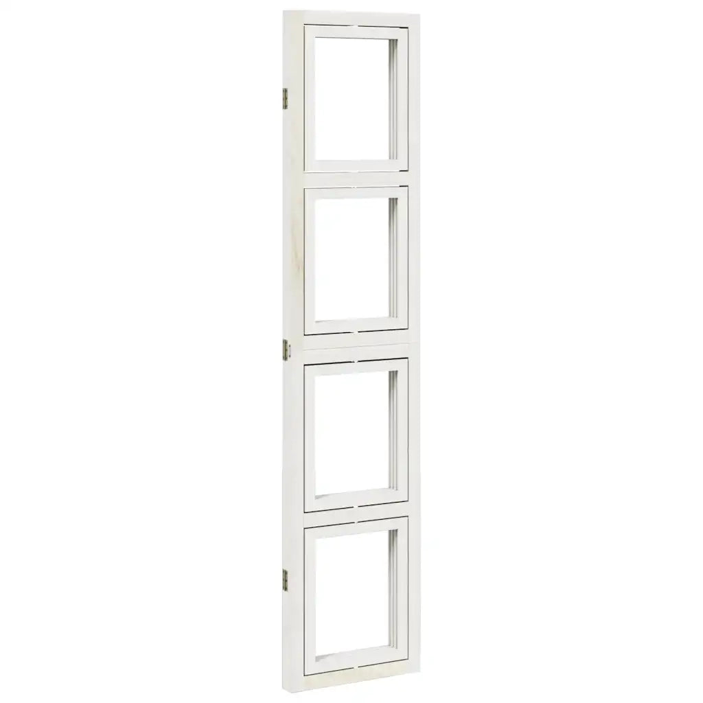Divisorio Ambienti 3Pannelli Bianco Legno Massello di Paulownia 358686