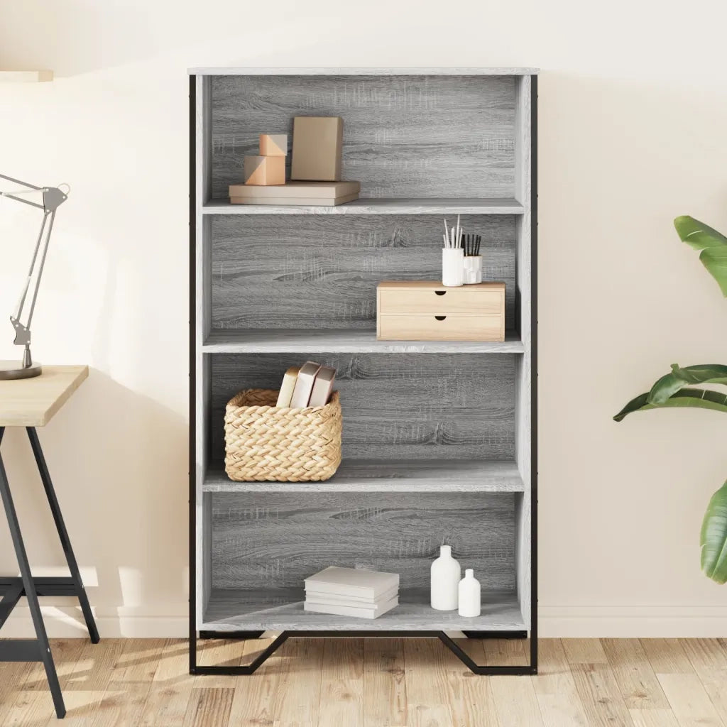 Libreria Grigio Sonoma 80x31x137,5 cm in Legno Multistrato 848632