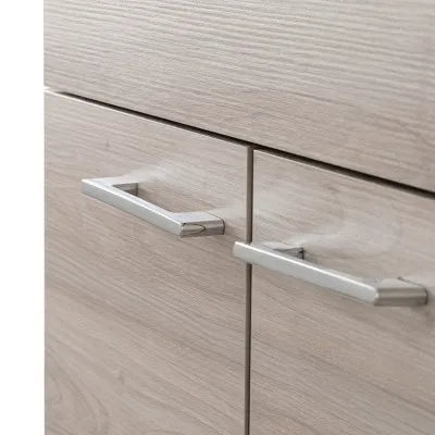 Mobile lavatoio 60x50 cm 2 ante rovere grigio con vasca in resina