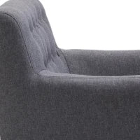 Poltrona Imbottita Moderna, Poltroncina da Camera Soggiorno con Braccioli Tessuto Legno 68 × 58.5 × 76cm Grigio Chiaro