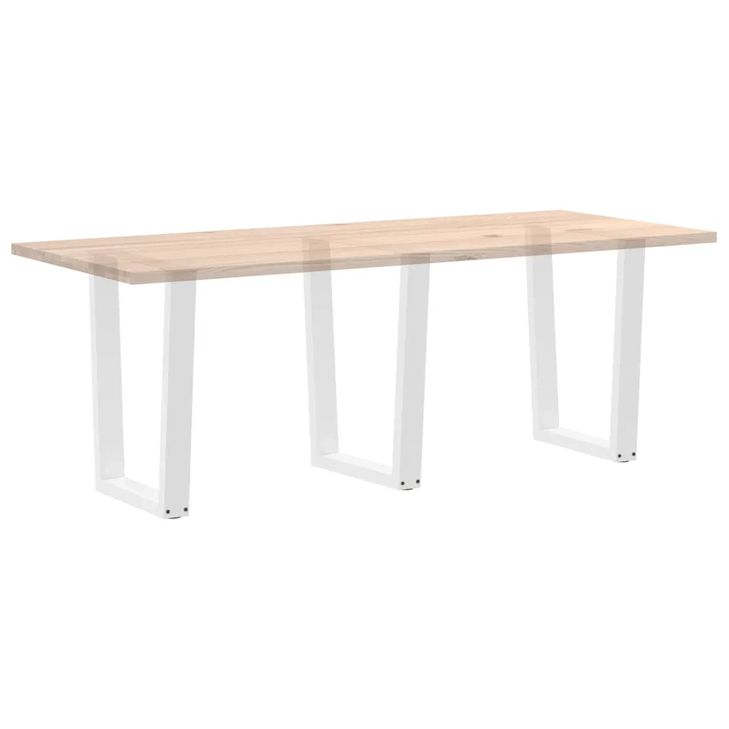 vidaXL Gambe per tavolo da pranzo a forma di V 3 pz bianche 70x(72-73,3) cm in acciaio