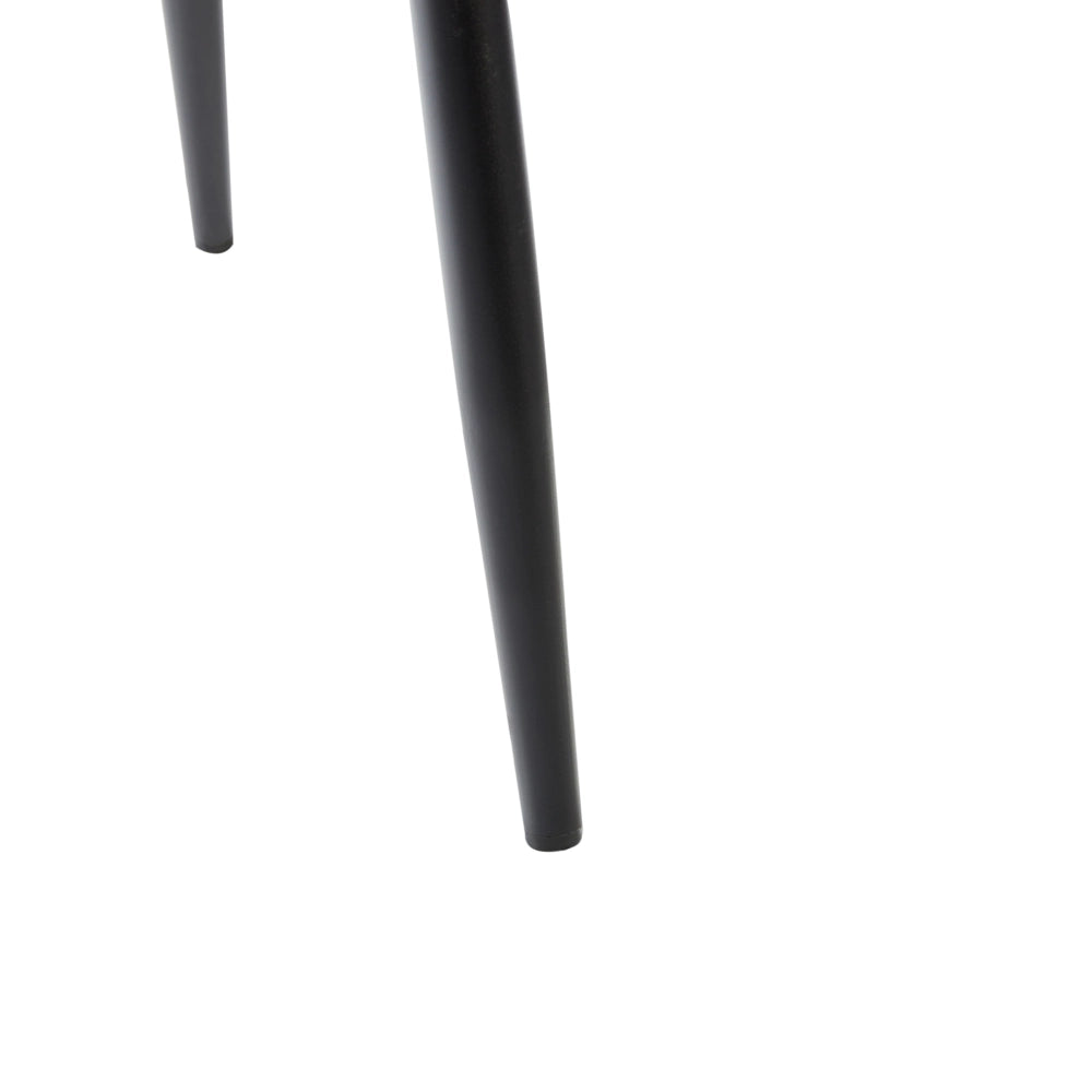 Set di 4 sedie da pranzo in velluto arancione Gambe in ferro stile moderno