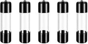 Set di tubi di archiviazione 5 pezzi - Tubi di plastica trasparenti - Con coperchio - 10,7 x 3,5 cm - Tubo cilindrico per archiviazione - Per sigari per incenso/collier - Tubo di archiviazione