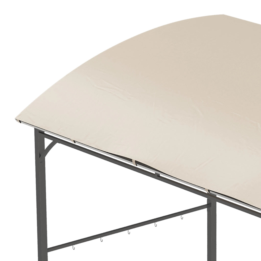 Gazebo per barbecue beige 215 x 150 x 220 cm