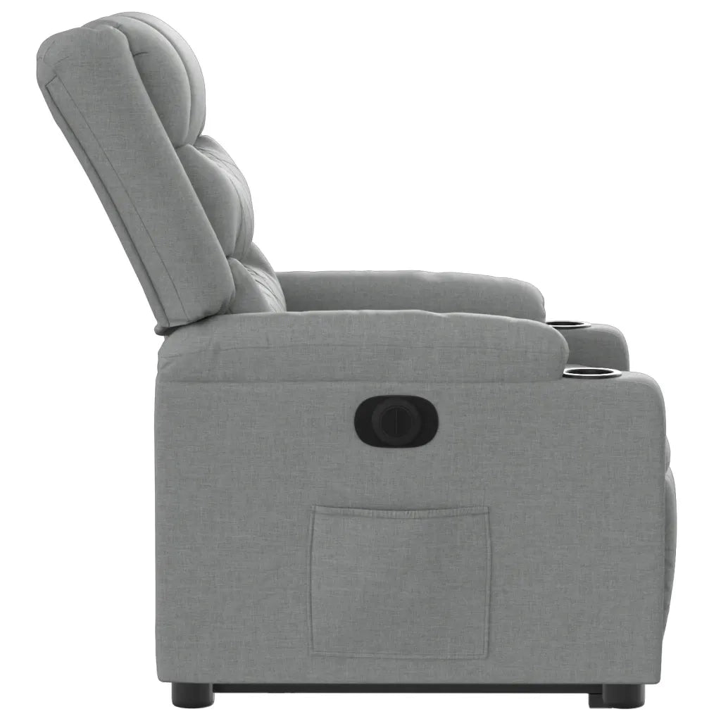 Poltrona Reclinante Alzapersona Elettrica Grigio Chiaro Tessuto 3206579