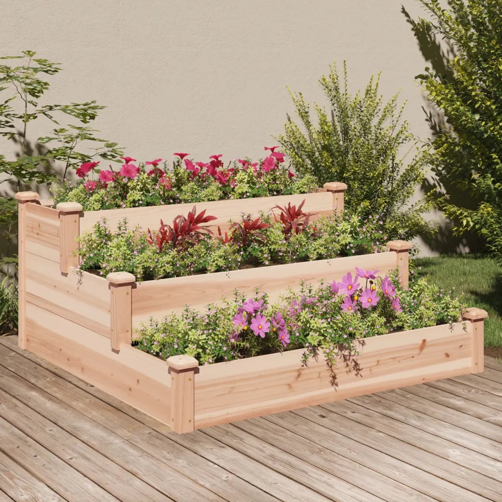 Fioriera Rialzata da Giardino 120x120x56cm Legno Massello Abete 364304