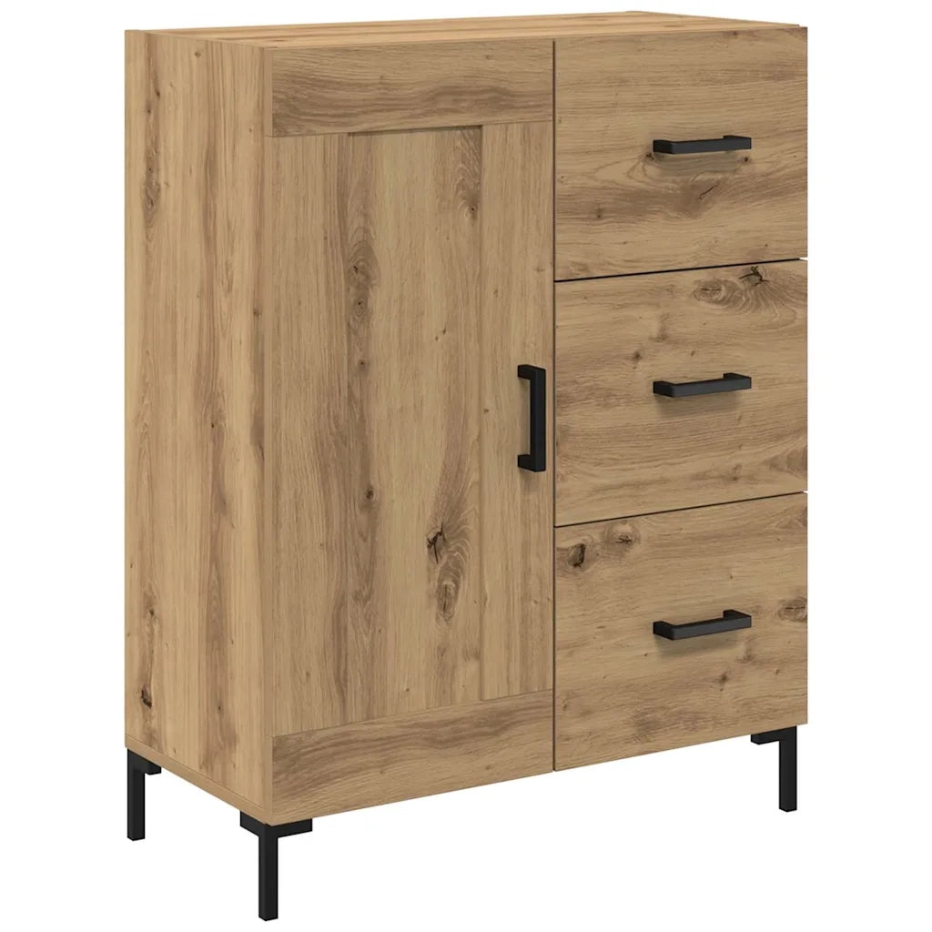 Credenza 2 pcs Rovere artigianale Legno multistrato 3415927