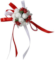 Corsage di Festa per Bambina - Decorazione Raffinata per Matrimoni e Feste - Rosso - Accessorio per Bambina - Ideale per Matrimoni e Feste