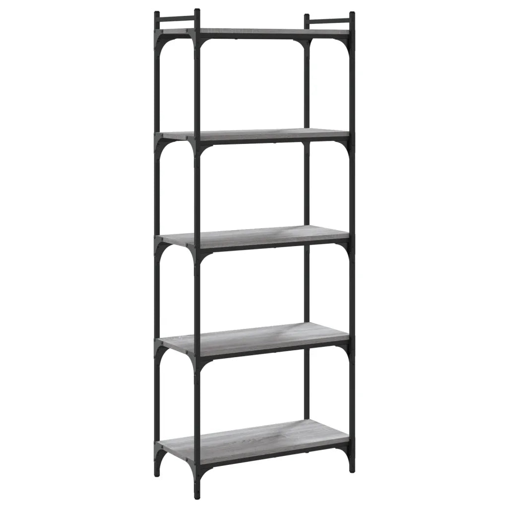 Libreria 5 Ripiani Grigio Sonoma 60x30x154cm Legno Multistrato 837660
