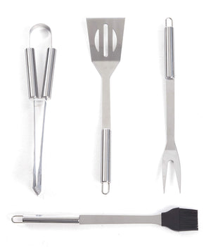 Set 4 Utensili Accessori per Barbecue con Valigetta