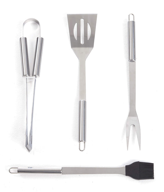 Set 4 Utensili Accessori per Barbecue con Valigetta