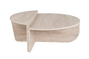 Tavolino da caffè in legno "Orion" - 90 x 60 x 30 cm - Travertino