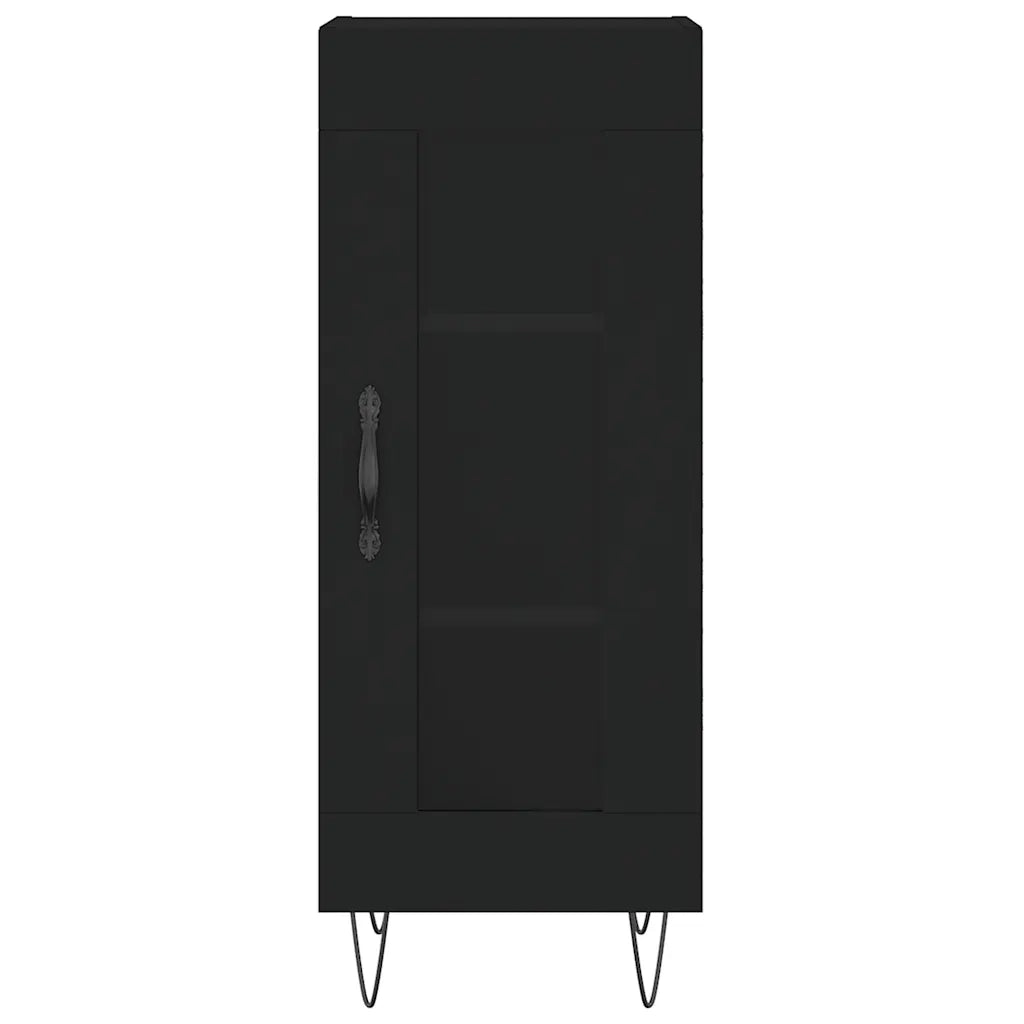 Credenza | Madia | Buffet da pranzo | Armadio da pranzo Nero 34,5x34x90 cm in Legno Multistrato