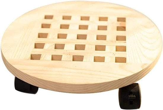 Cassa per piante in legno Caddy 25 cm / 98 pollici carrello per vasi fiorali con ruote resistenti alla corrosione impermeabile a 360 gradi con ruote sterzanti per giardini interni ed esterni (in legno di pino naturale)