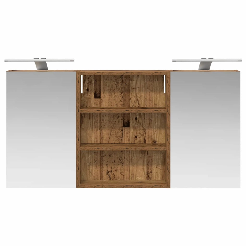 Set di Armadi da Bagno | Armadio da bagno con lo scaffale 3 pz 100 x 10,5 x 50 cm