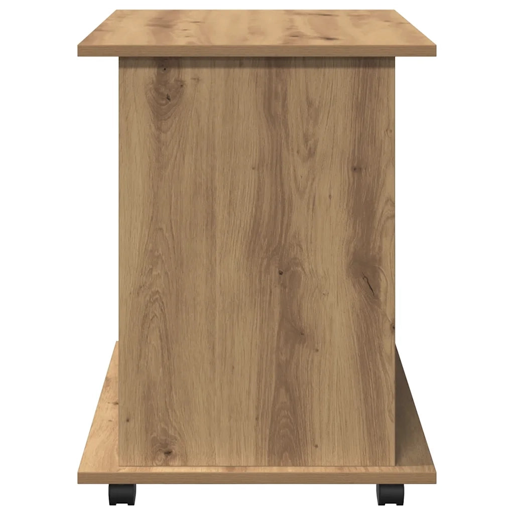 Armadietto con Ruote Rovere Artigianale 60x45x60 cm Truciolato 856663