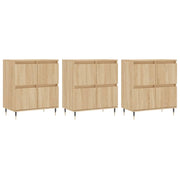 Buffet credenza cassettiera armadio mobile contenitore organizer per cucina soggiorno salotti 3 pezzi legno ingegnerizzato Sonoma marrone 02_0037113