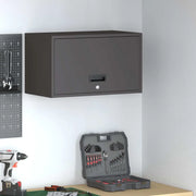 Armadio a muro per garage Nero 60 x 33 x 35 cm