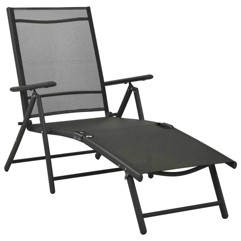 Set di mobili da giardino mobili da esterno set da 3 pezzi textilene e alluminio nero 02_0016066