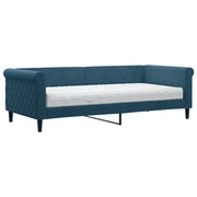 Divano letto | Sof¨¤ letto | Letto singolo con Materasso Blu 90x200 cm in Velluto