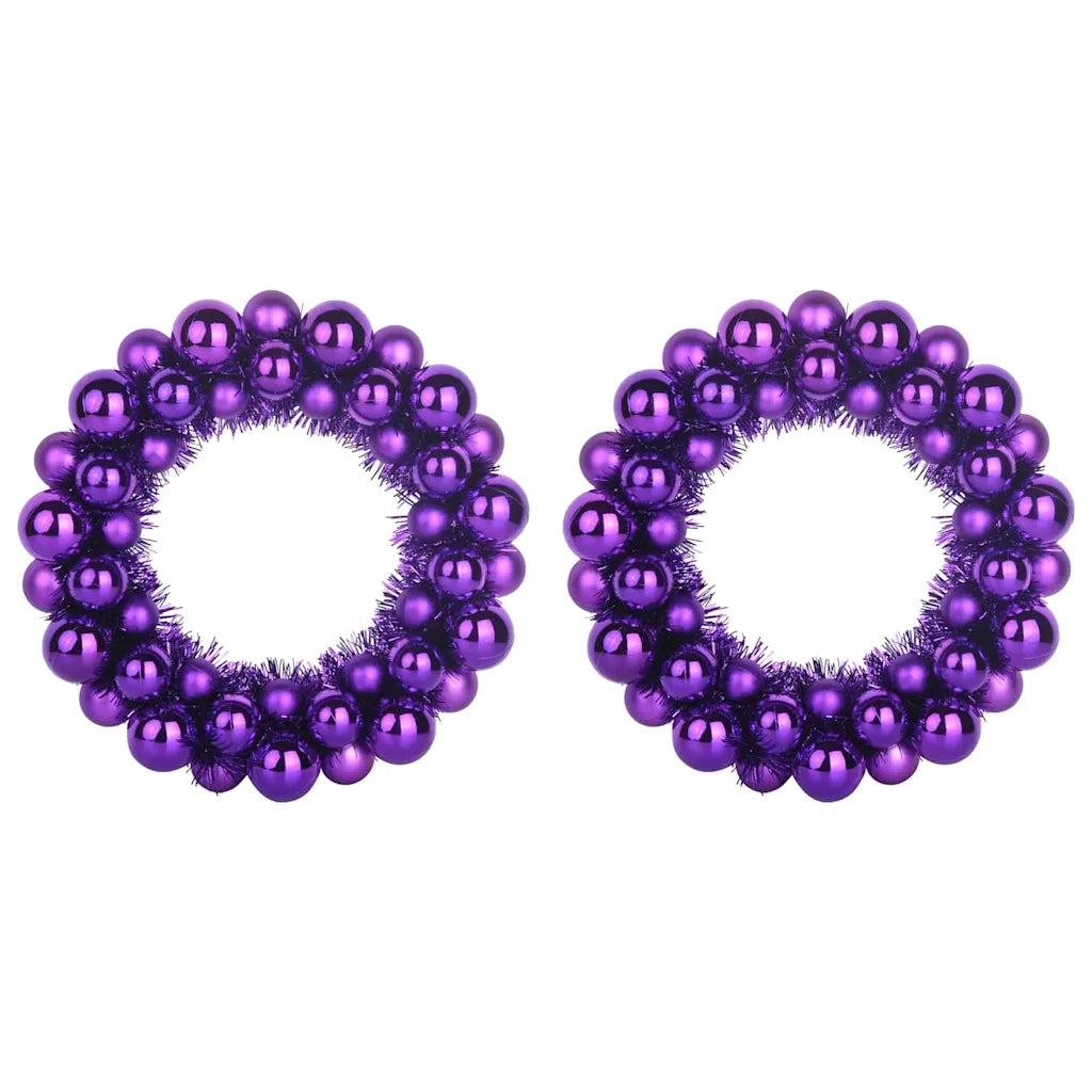 Corone di Palline di Natale 2 pcs Lillà 33 x 33 x 7 cm