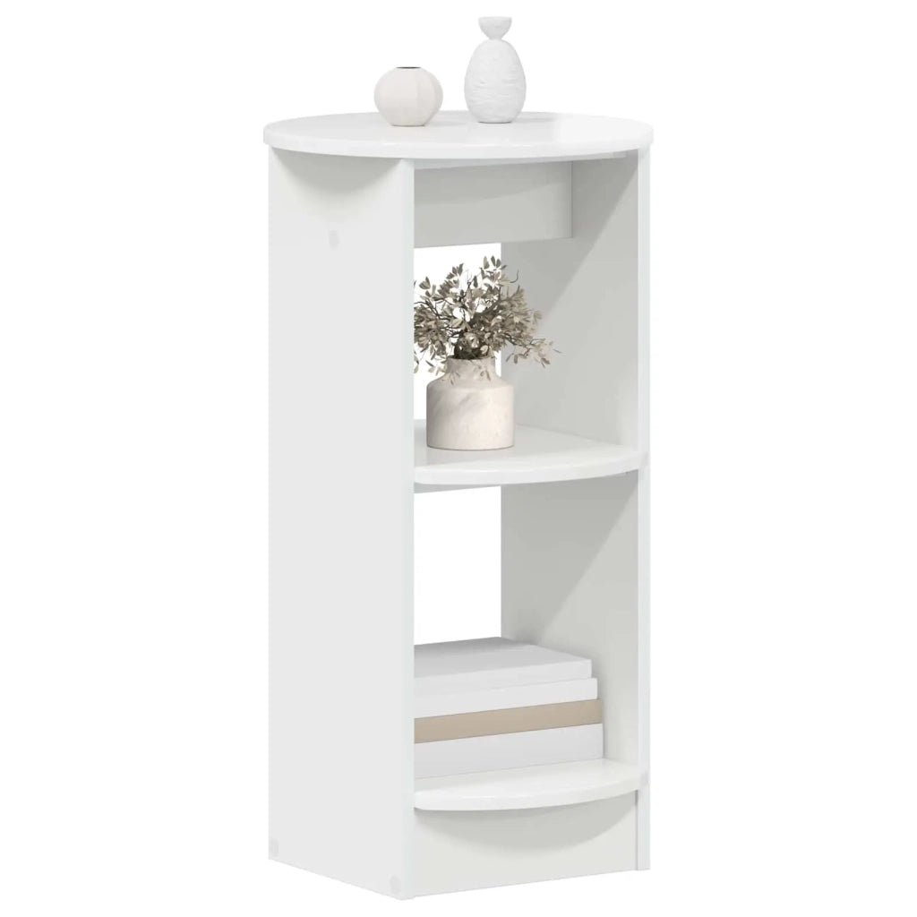 Mobile laterale Bianco Lucido Legno ingegnerizzato 899838