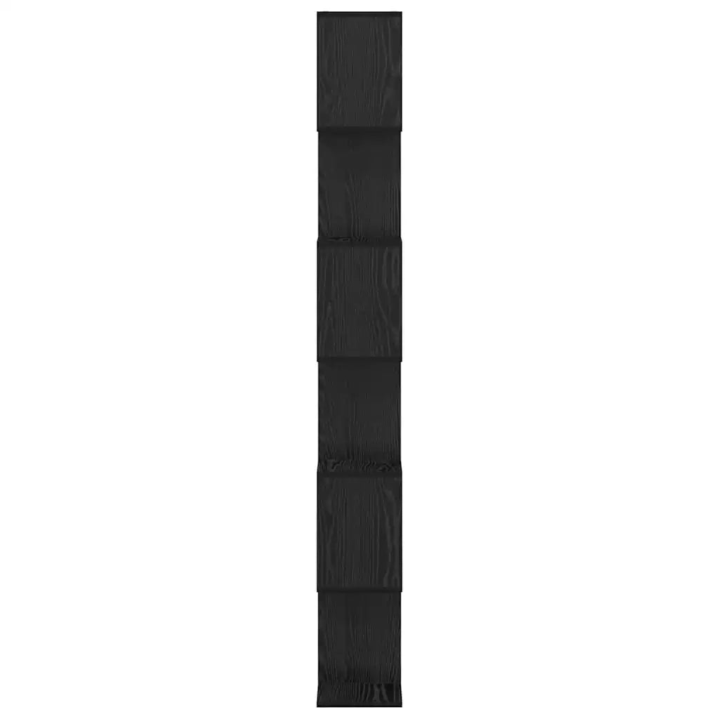 Armadio per Libri 6 livelli 70 x 24 x 193,5 cm Rovere Nero 869253