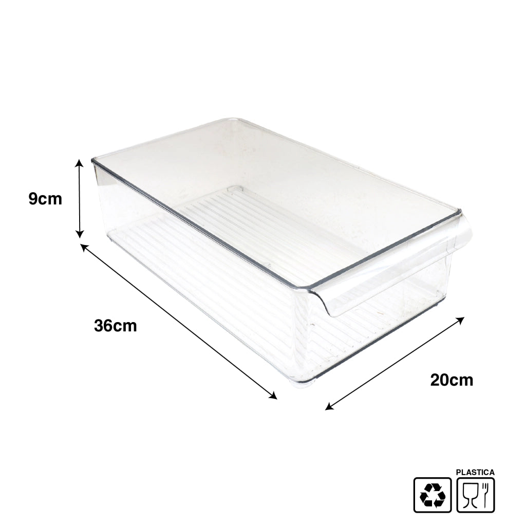 KIT SET 2 PZ MAURY'S VASCHETTA CONTENITORE PER FRIGORIFERO 36 X 20 X H9 CM