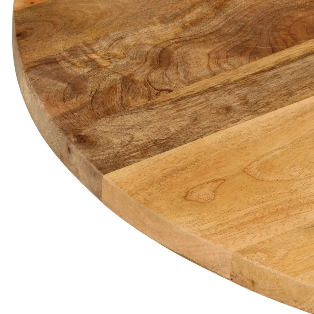 Piano per Tavolo Ø 80x3,8 cm Rotondo in Legno Massello di Mango 370067
